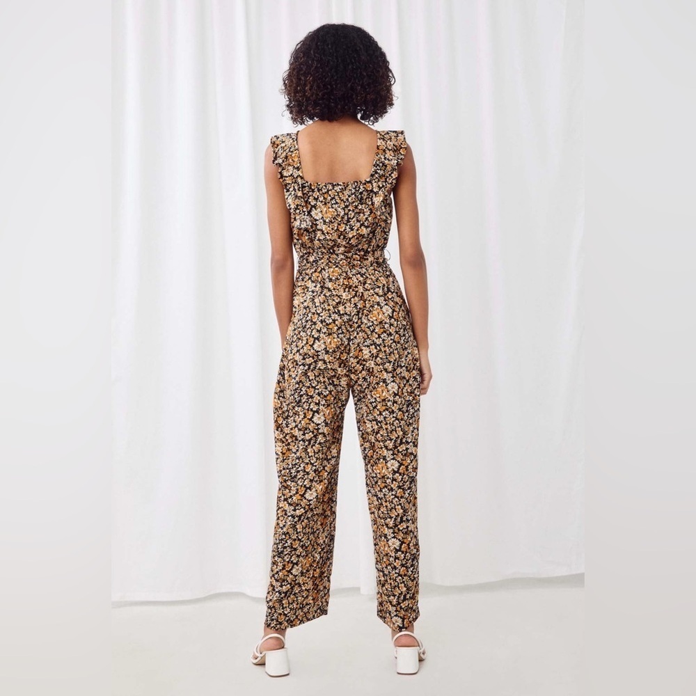 Hayden Belted Ruffle Shoulder Jumpsuit Size 3X - Picture 2 of 12